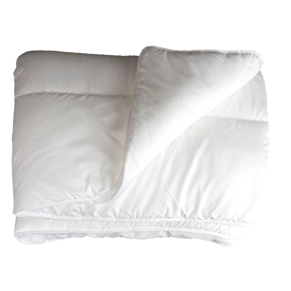 Couette confort en polyester uni blanc 240 x 220