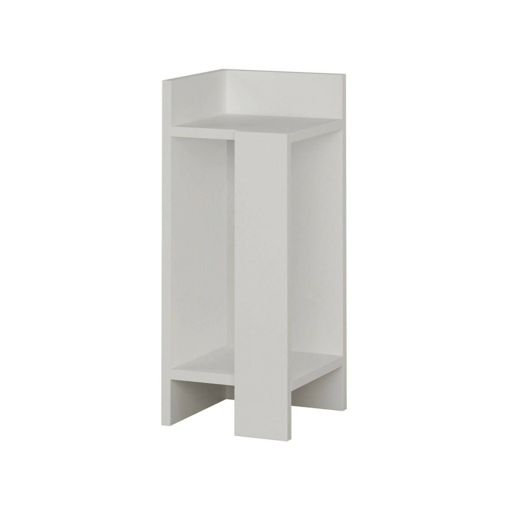 Table de chevet effet bois blanc 25x27 cm