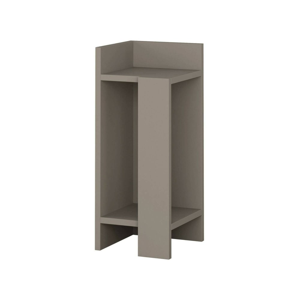Dmora Taubengrauer Nachttisch in Holzoptik, 25 x 27 x 60 cm style modern - Holz