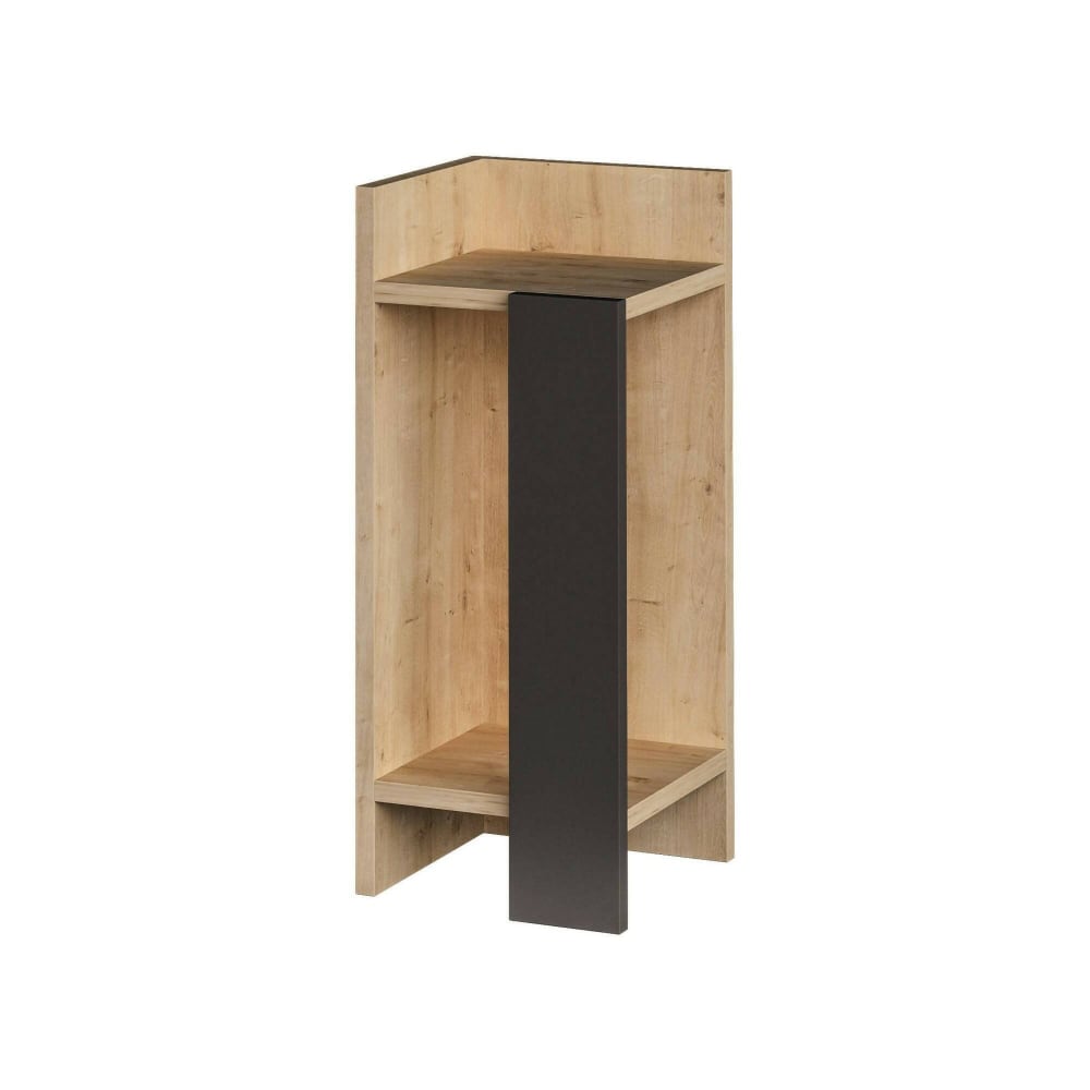 Table de chevet effet bois beige, anthracite 25x27 cm