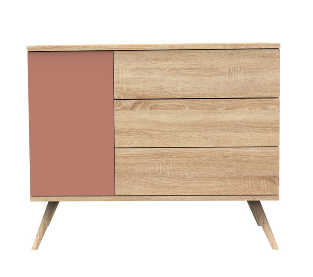 Commode 1 porte et 3 tiroirs