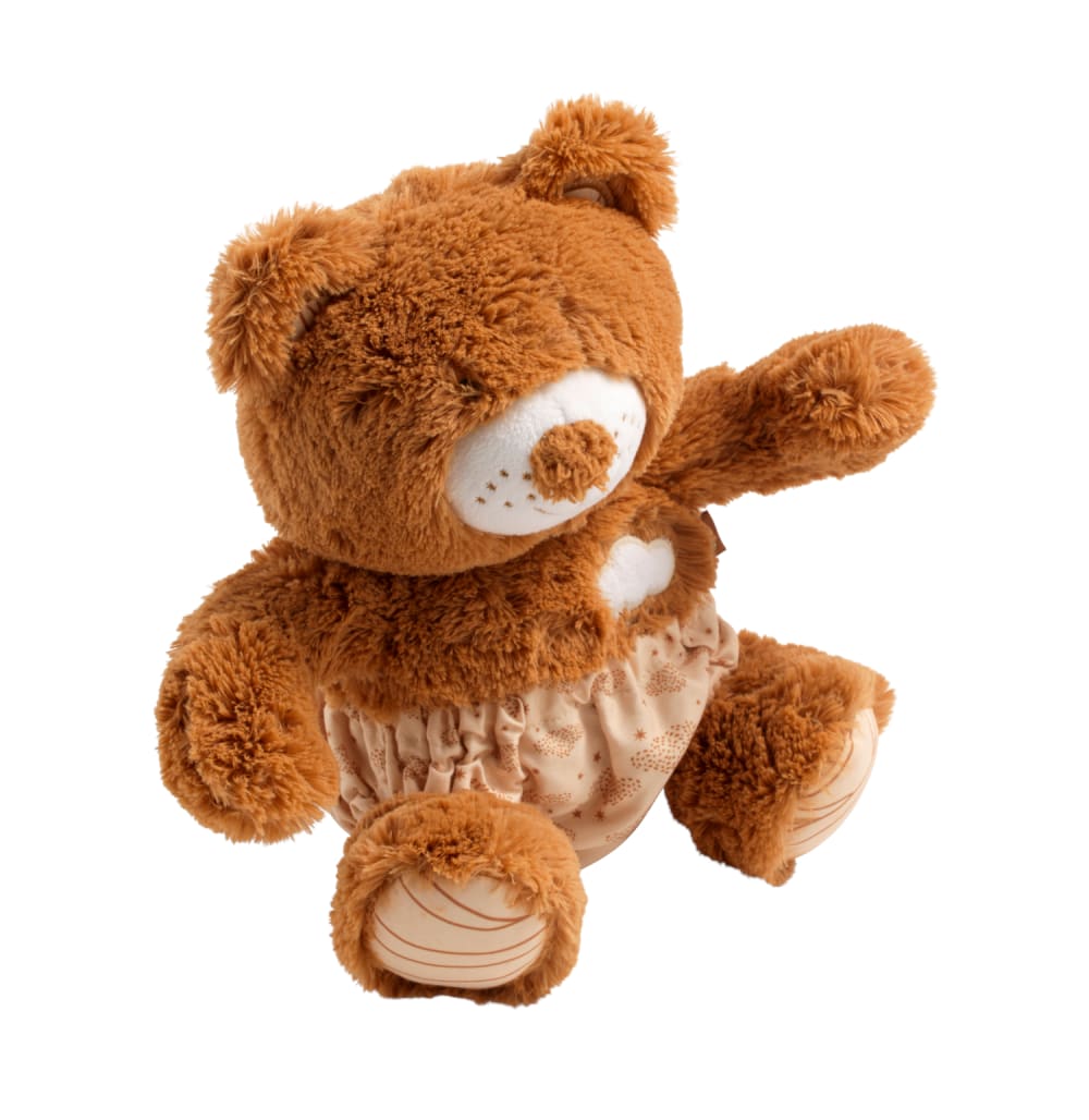 Peluche ours avec détails brodés