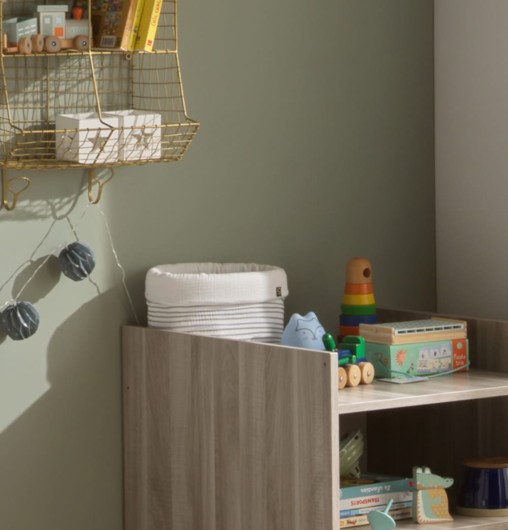 Lot de 2 panières de rangement en double gaze de coton - Maisons du Monde