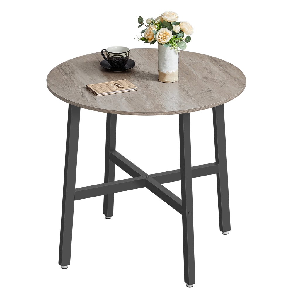 Table à manger ronde petite de cuisine style 80 x 80 x 75 cm noir