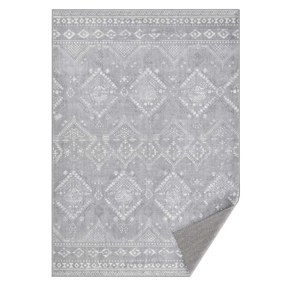 SONGMICS HOME Tapis pour chambre à coucher de salon antidérapant 120 x 170 cm gris style vintage - Pes - Polyester