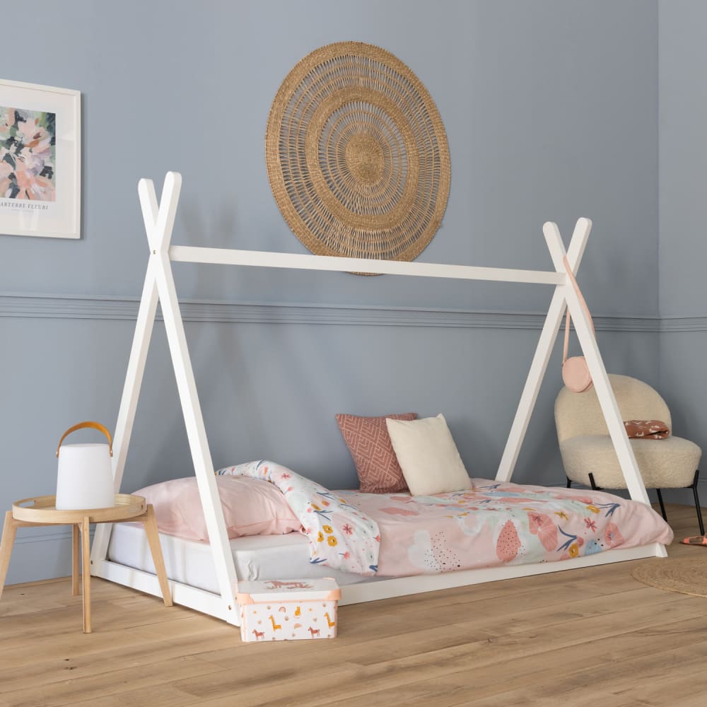 Happy Garden Tipi-Bett für Kinder 190x90cm weiß style exotic Holz Baby