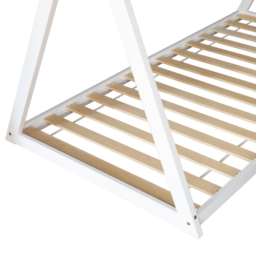 Lit tipi pour enfant 190x90cm blanc (Happy Garden) - Image 2