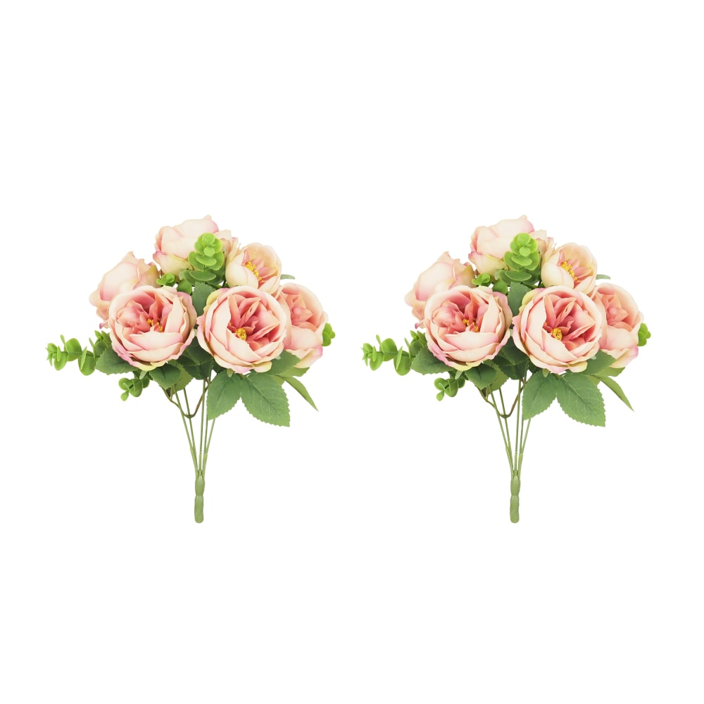Bouquet artificiel de pivoines 32cm rose lot de 2 Bouquet artificiel de pivoines 32cm rose lot de 2