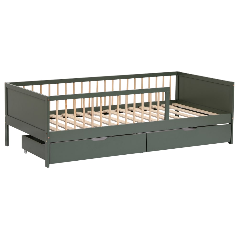 Kinderbett mit Schubladen 190x90cm grün Holz - Maisons Du Monde