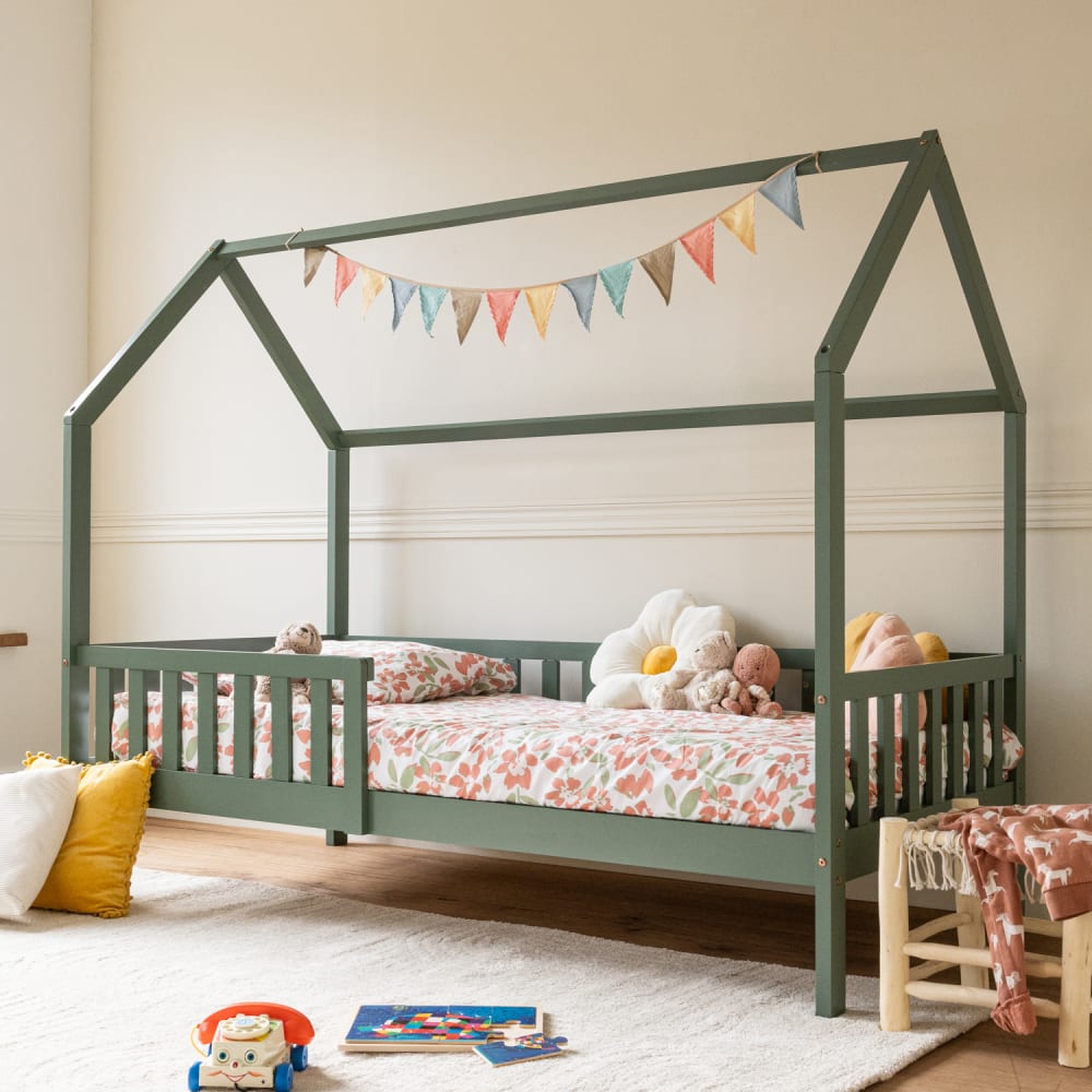 Lit cabane pour enfant 190x90cm vert