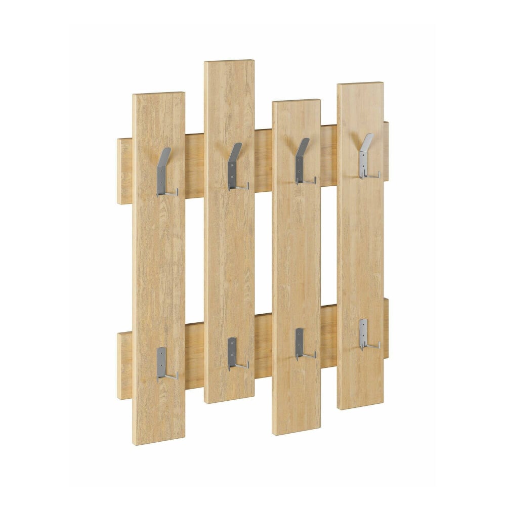 Porte-manteau effet bois beige 64x4 cm