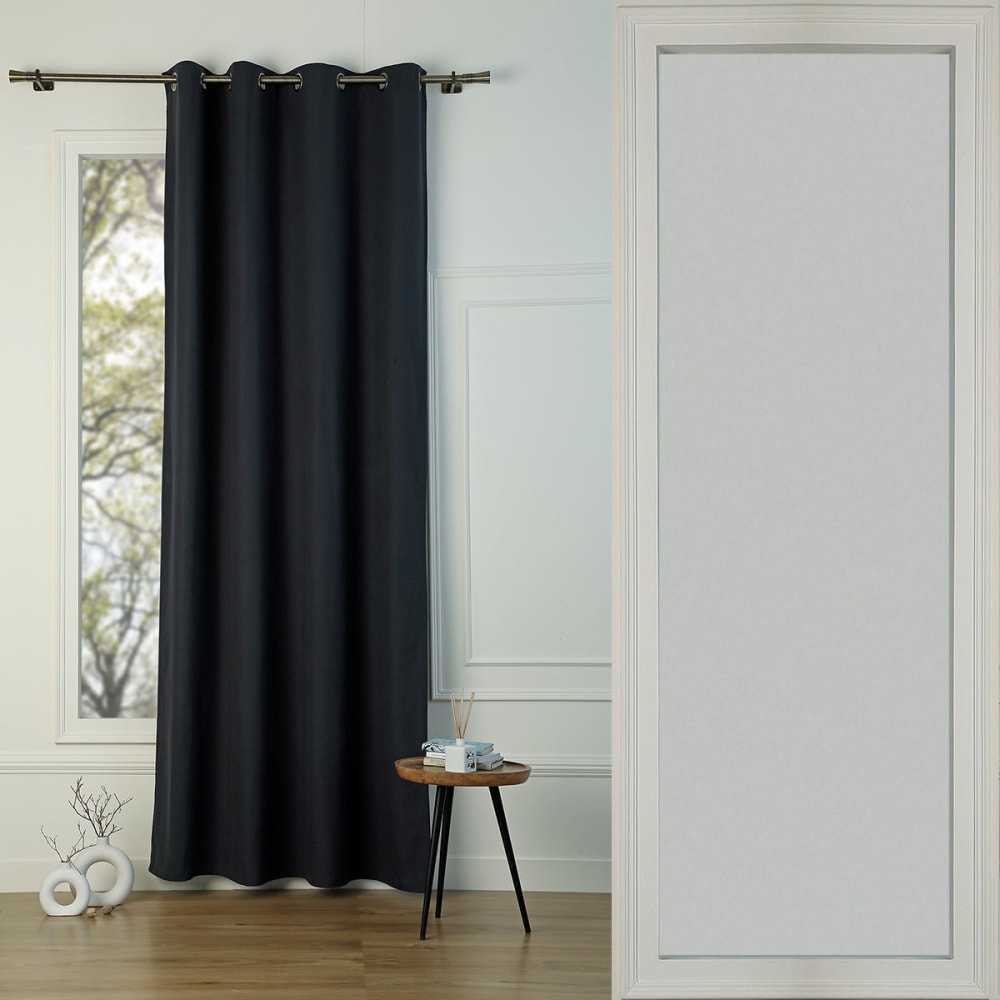 Febronie Ösenvorhang aus Baumwolle 140x260 style classic chic Grau Öko-Tex Zertifikat Baumwolle