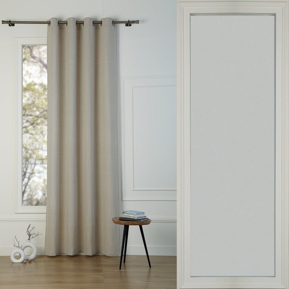 Febronie Ösenvorhang aus Baumwolle 140x260 style classic chic Weiß Öko-Tex Zertifikat Baumwolle