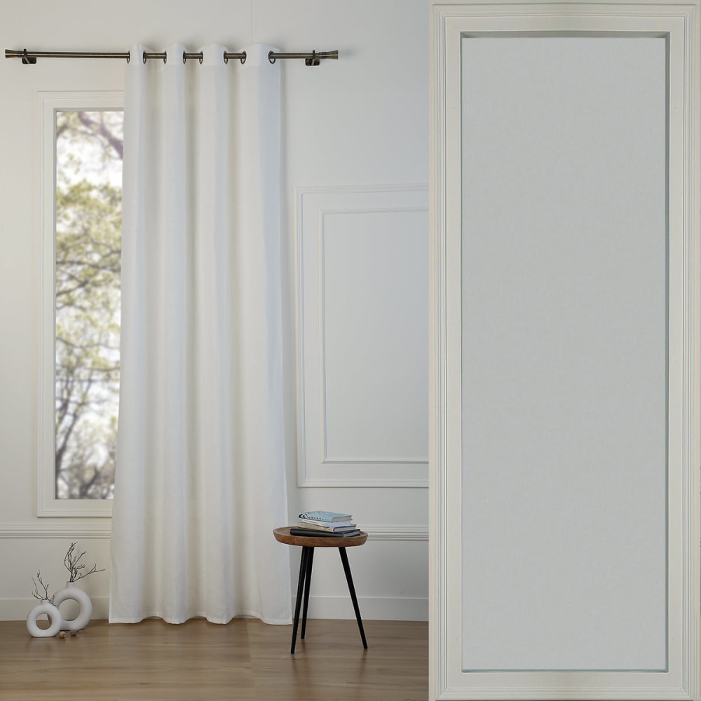Febronie Rideau à oeillets toile de coton 140x260 blanc style classique chic Certifié Oeko-Tex