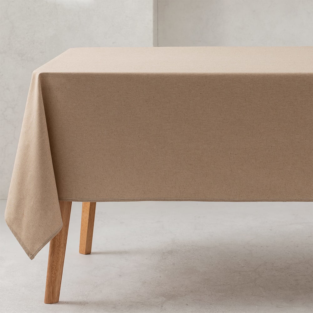Gamusi Tischdecke aus 100% Bio-Baumwolle, Beige 140x100cm style modern Beige Baumwolle