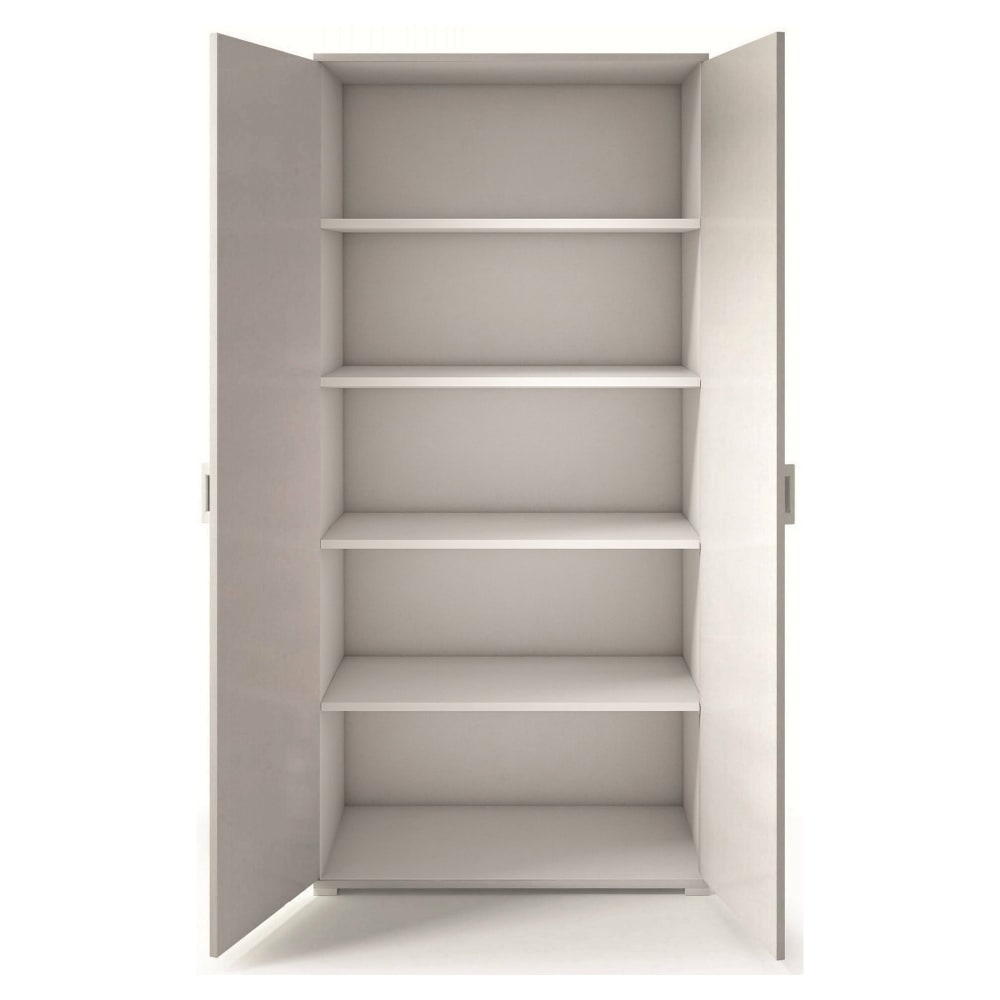Dmora Mehrzweckschrank mit 2 Türen, weißer Holzeffekt, 90x45h195 cm style modern - Holz