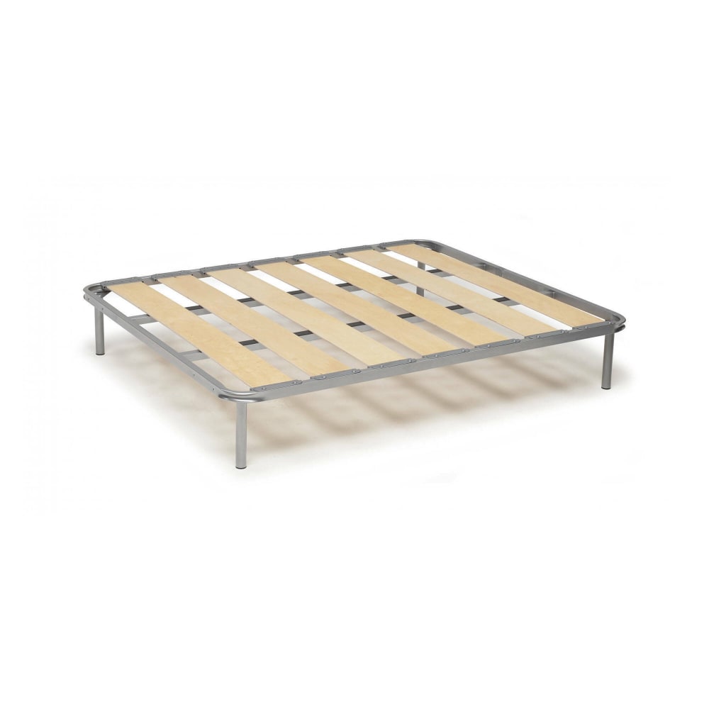 Talamo Italia Doppelbettgestell aus grauem Stahl, 120 x 190 x 32 cm style modern Öko-Tex Zertifikat - Metall