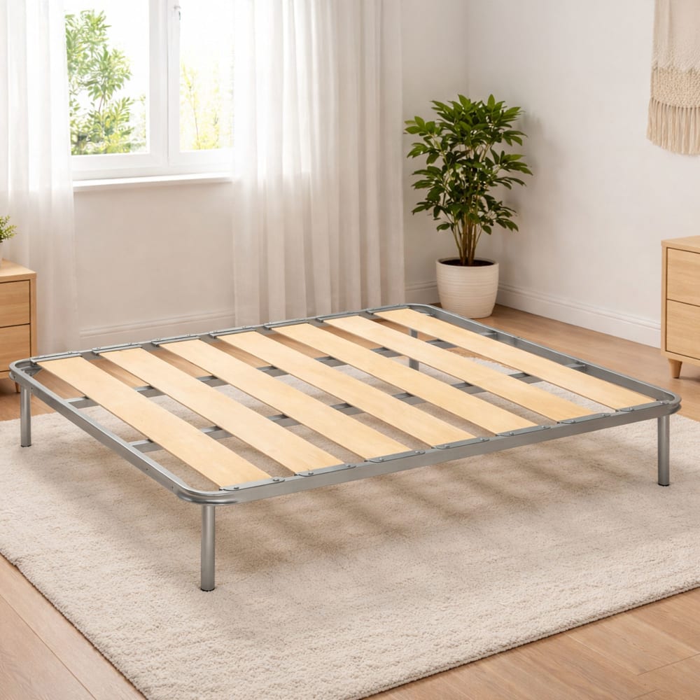 Sommier demi-carré gris 120x190h32 cm - Maisons du Monde