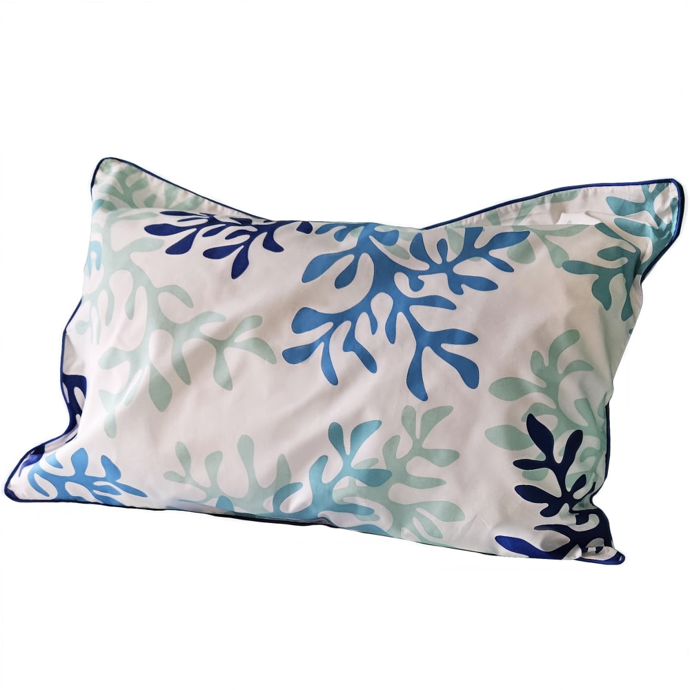 Taie d'oreiller Corail bleu Dimension - 65X65