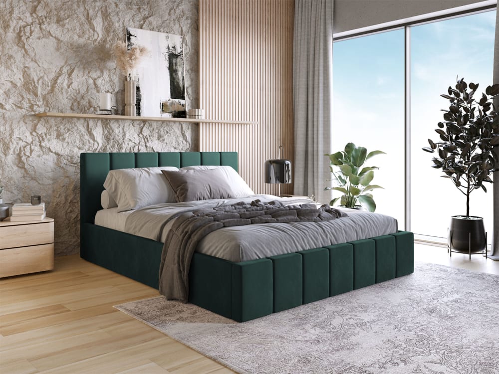 Fedve Polsterbett Pesaro Grau Pes - Polyester