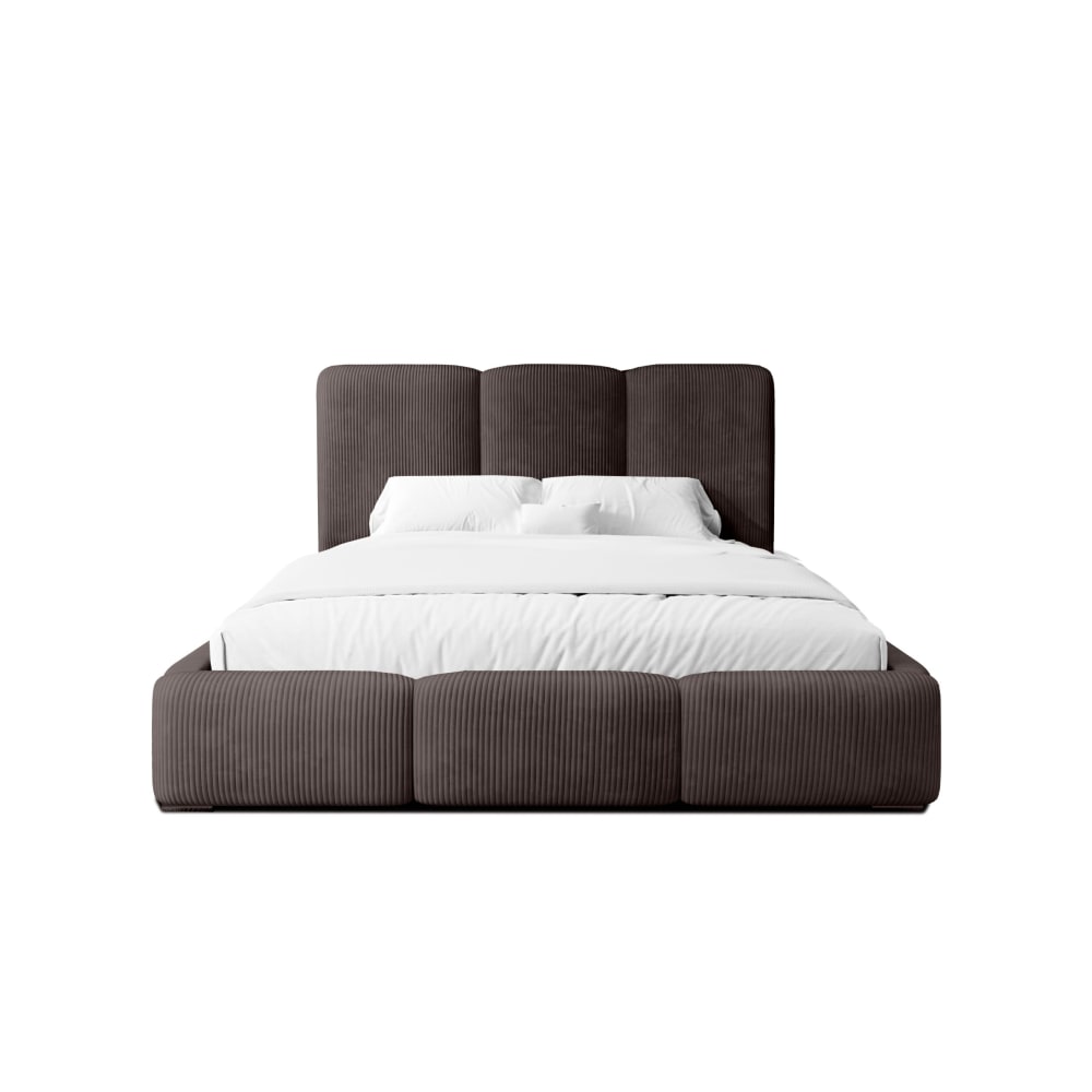 Fedve Polsterbett mit Cordbezug 180x200 cm Dunkelbraun - Pes - Polyester