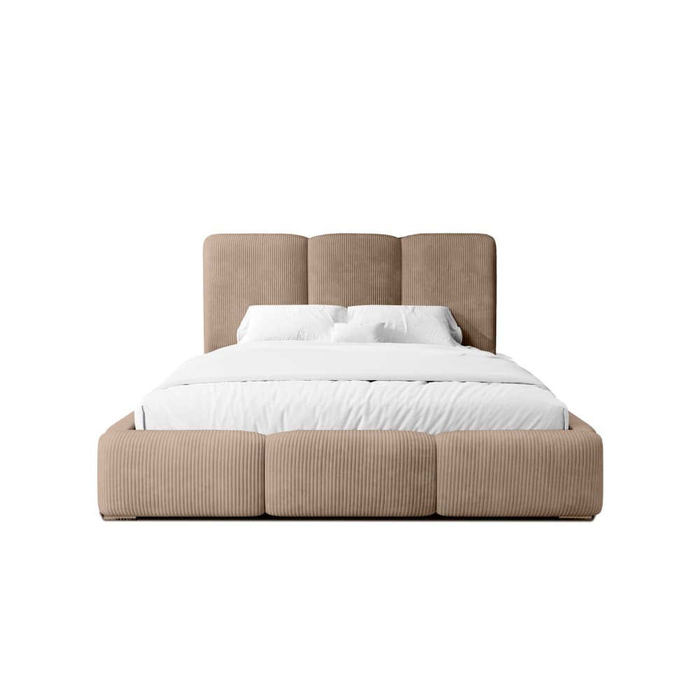 Fedve Polsterbett mit Cordbezug 140x200 cm Braun Braun Pes - Polyester