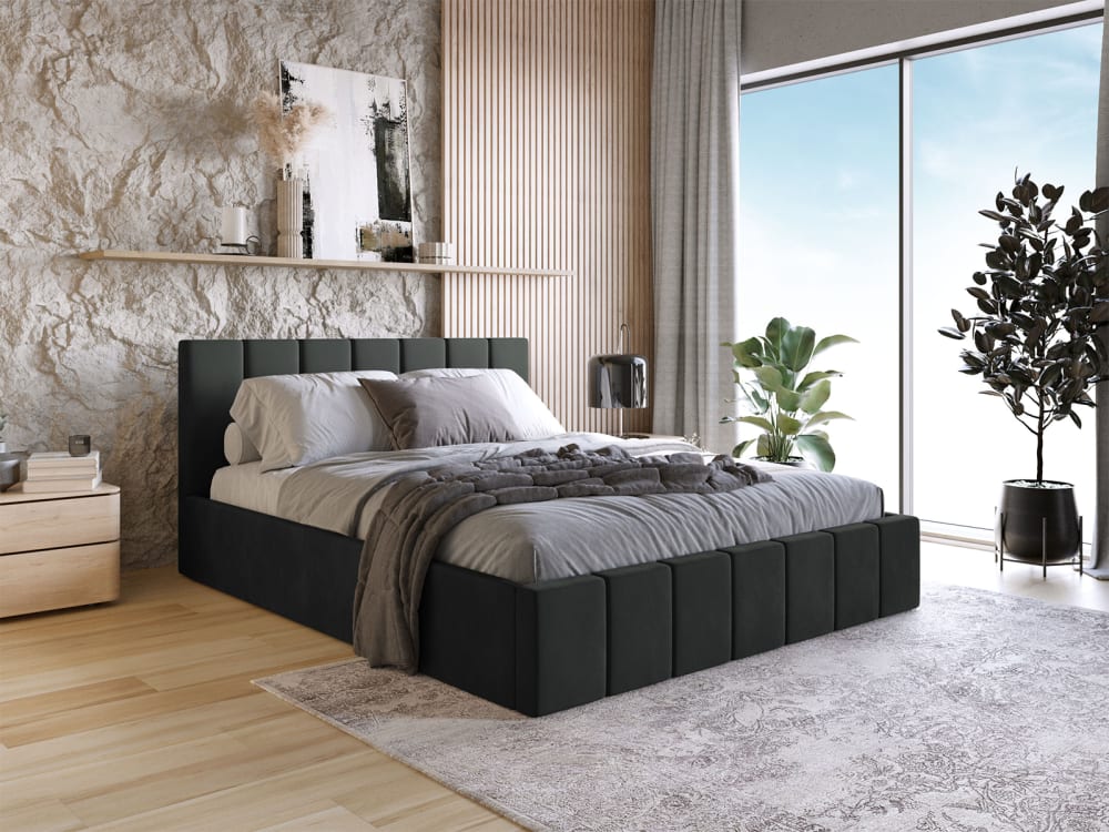 Fedve Polsterbett Pesaro Schwarz Pes - Polyester