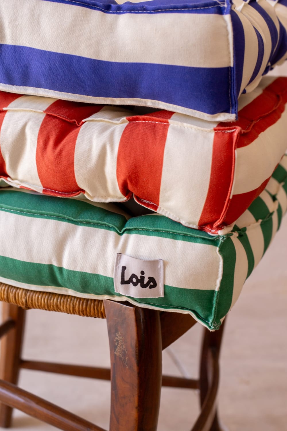 Ensemble de 2 coussins décoratifs à carreaux et rayures - Maisons du Monde