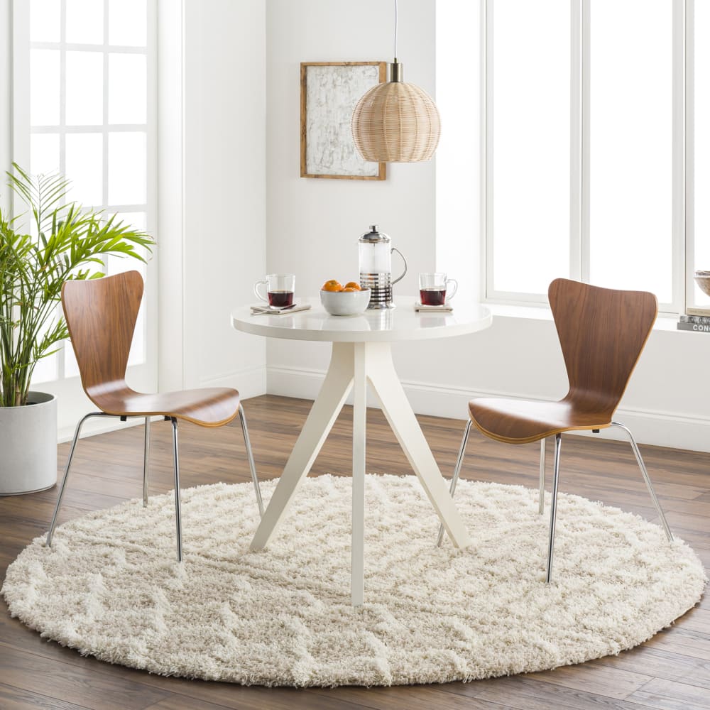 Tapis rond shaggy bohème ivoire/beige ø 160 — vue 3