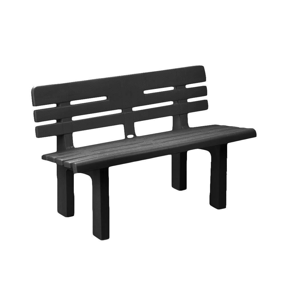 Banc d'extérieur anthracite 110x52h71 cm