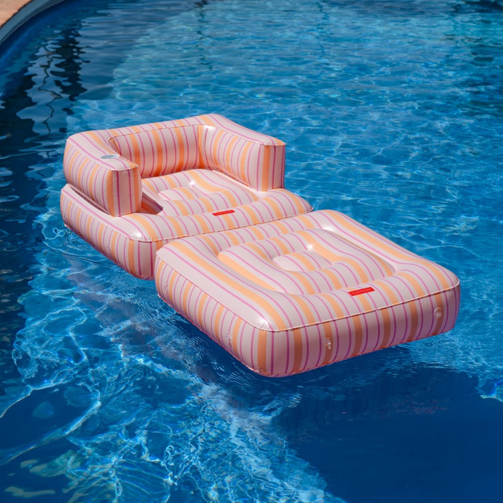 Wasserhängematte Multiposition Gestreift PVC Rosa - Maisons Du