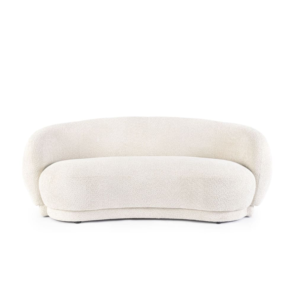 Canapé 3 places en tissu bouclette beige l191 Canapé 3 places en tissu bouclette beige l191