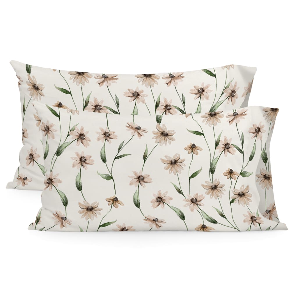 Taie d'oreiller 100% Coton Multicolore 50x75 cm (x2)