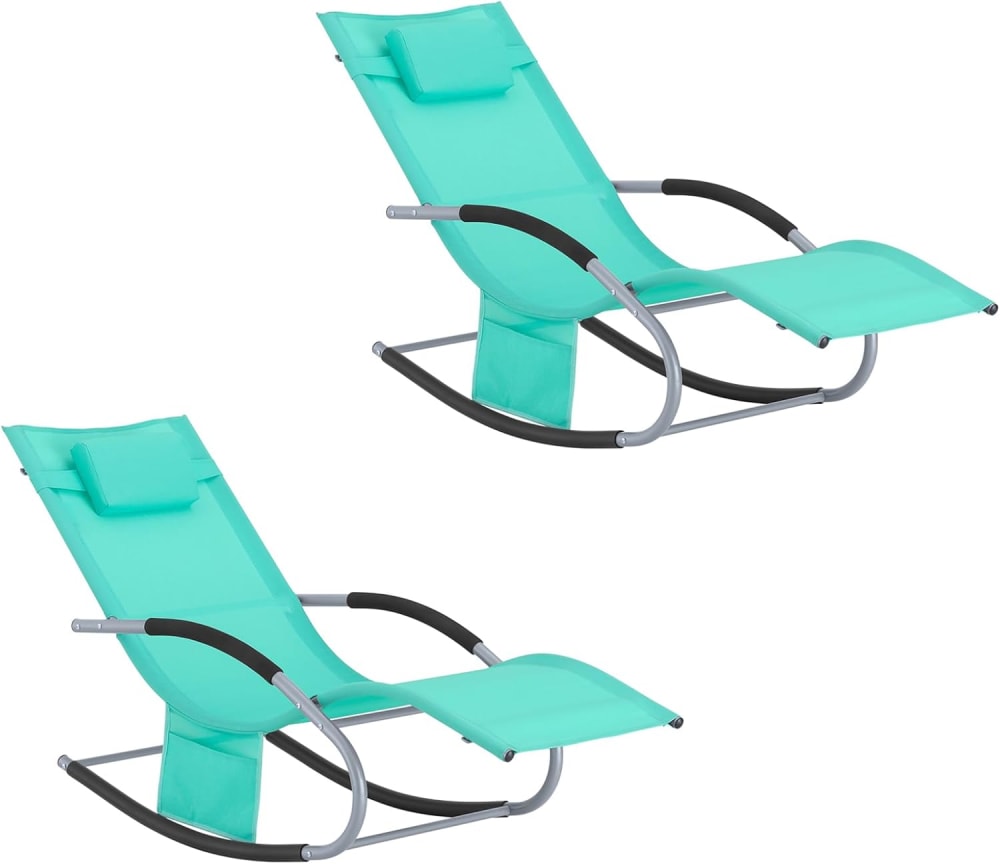 Lot de 2 chaises longues