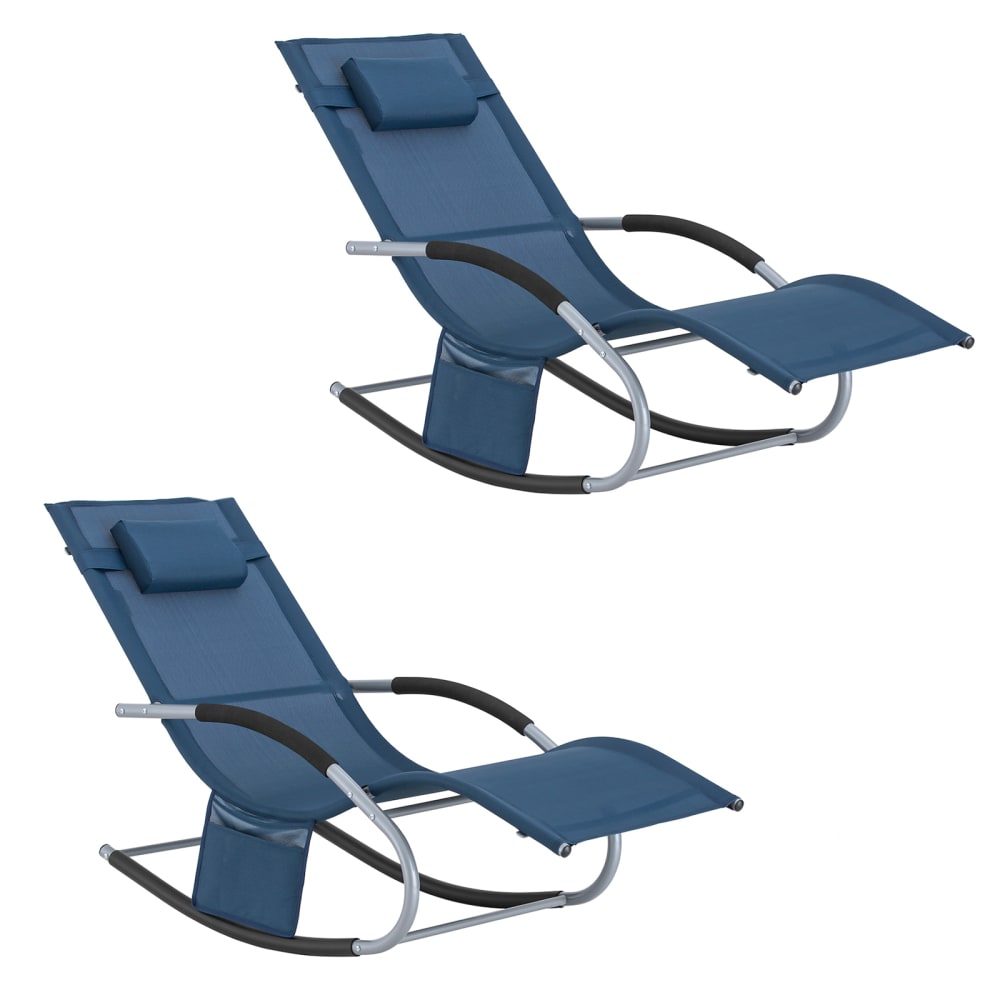 Lot de 2 chaises longues