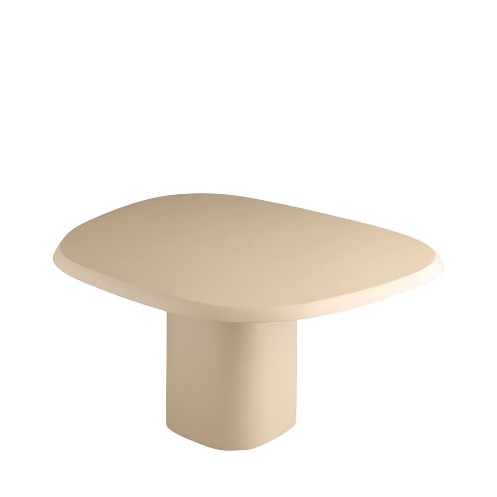 Table basse en aluminium 71x57cm - Beige
