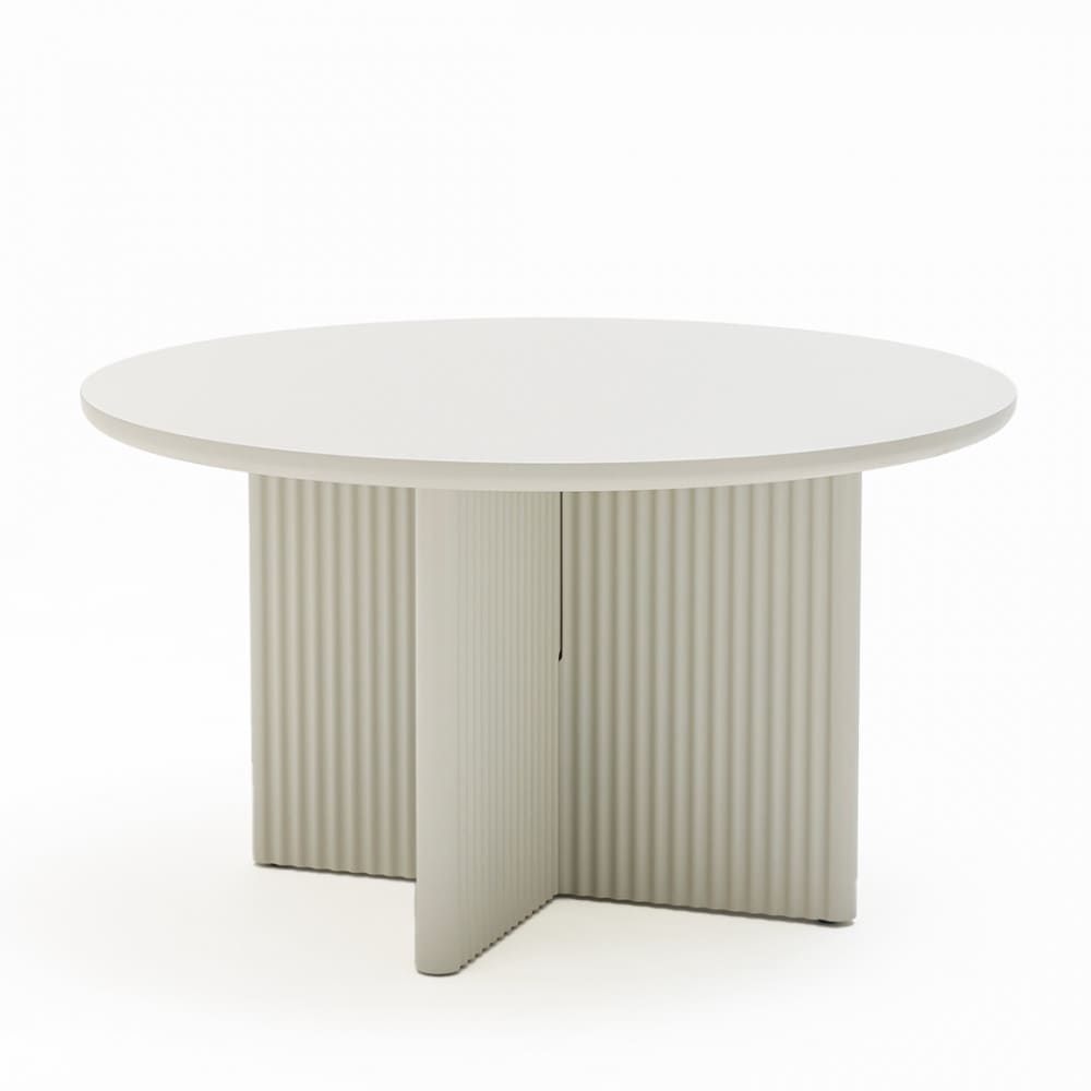 Table basse ronde en bois ø80cm - Grège