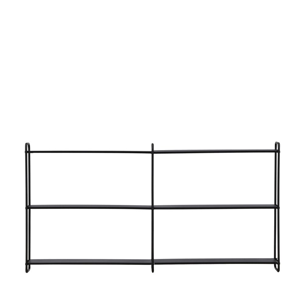 Étagère murale en métal L122cm - Noir