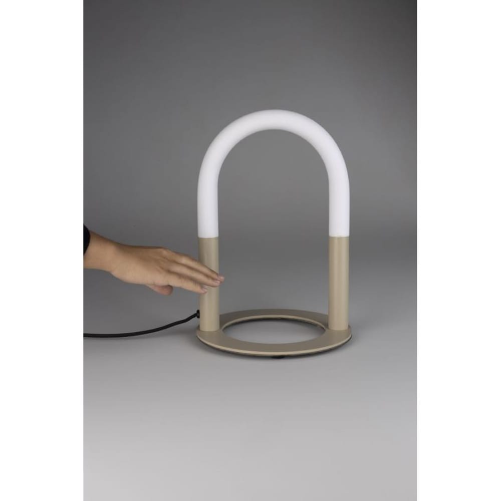Lampe design en métal beige — vue 4