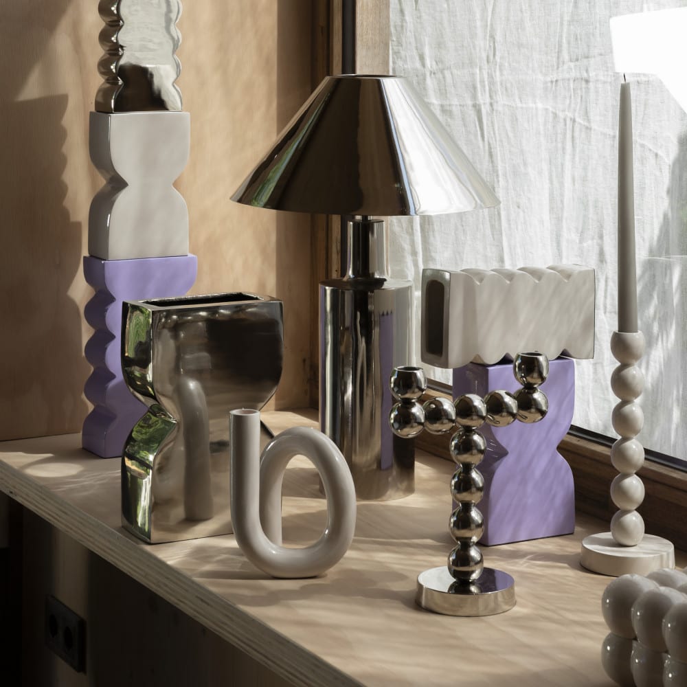 Lampe à poser en métal - chrome - Maisons du Monde