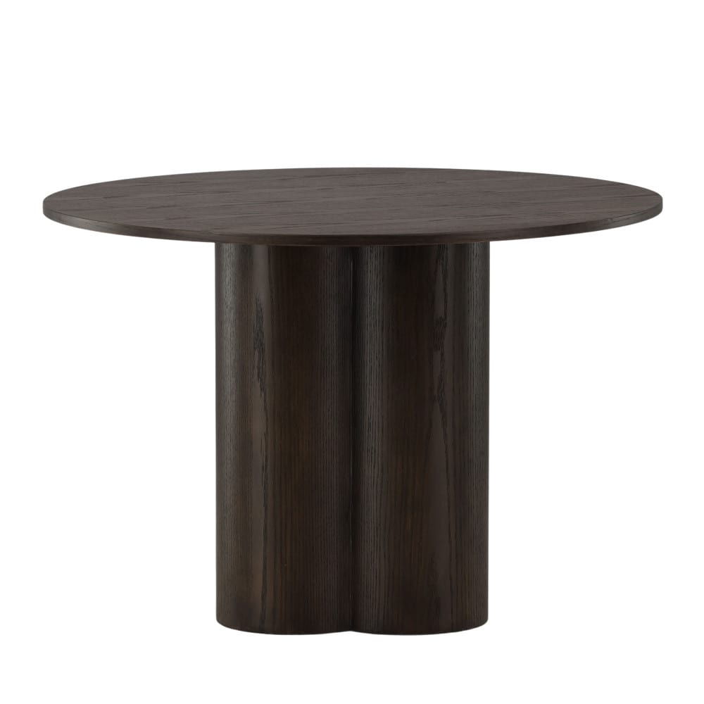Table à manger 4 personnes ronde en bois - Bois foncé