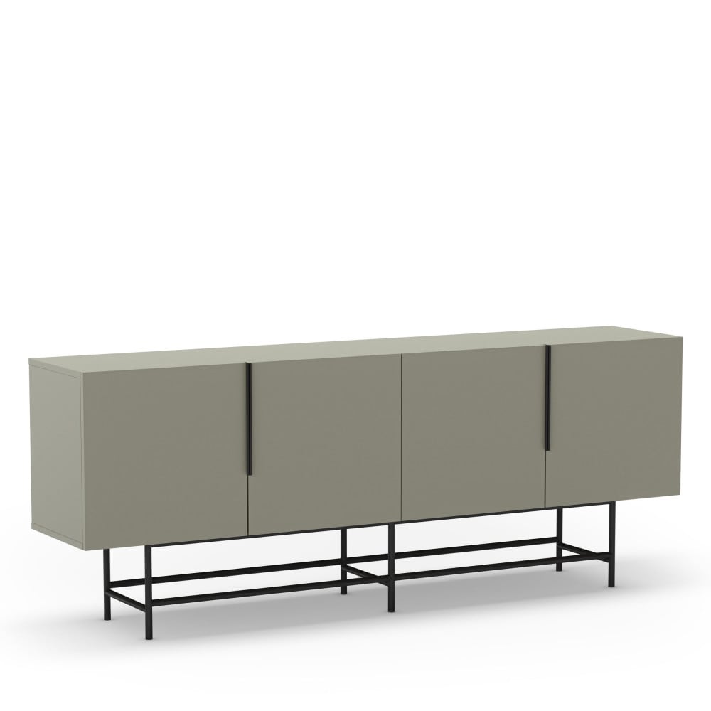 Buffet 4 portes en bois et métal l200cm - vert amande - Maisons du Monde