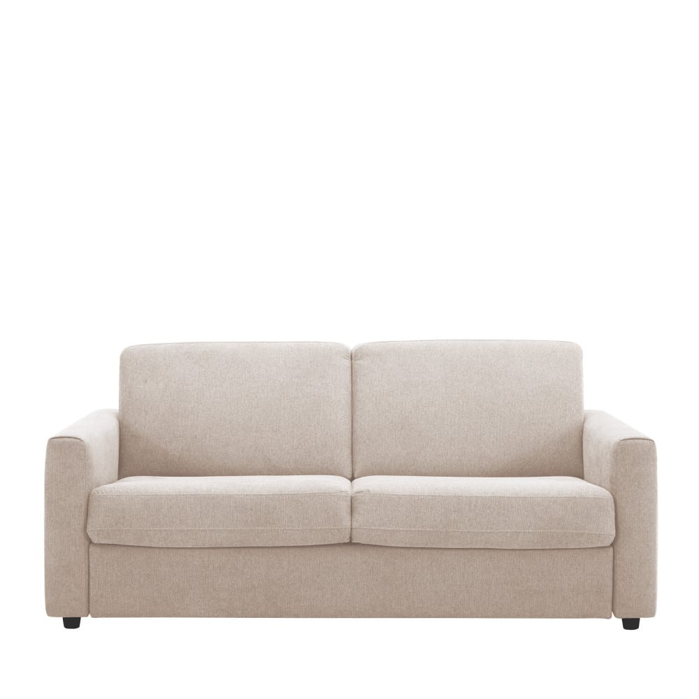 Canapé convertible ouverture express 3 places en tissu - Beige