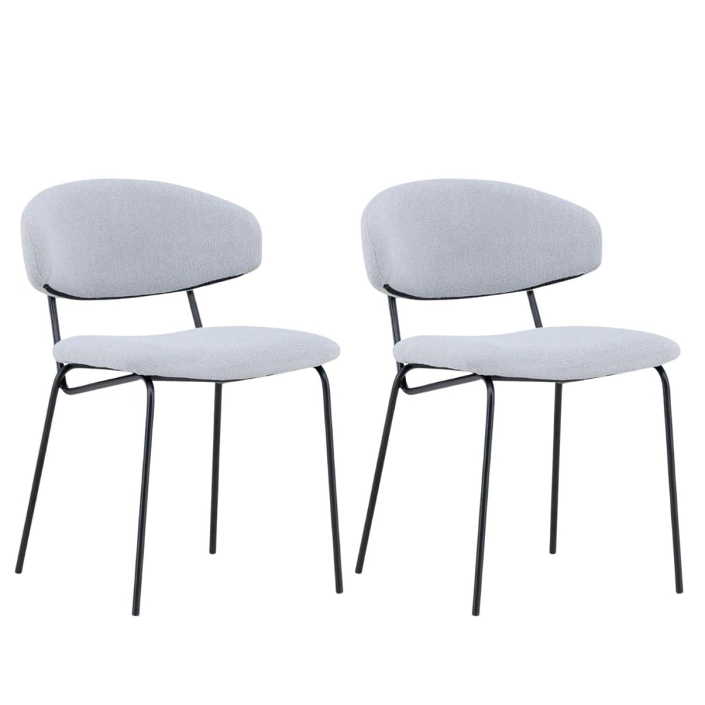 Lot de 2 chaises en tissu