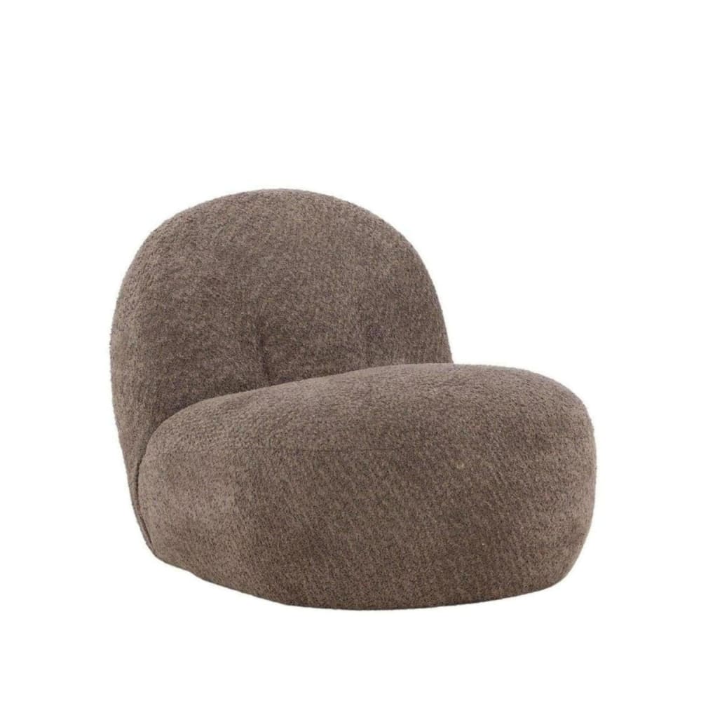 Fauteuil en tissu bouclé marron AMARA marron 65x87x61cm