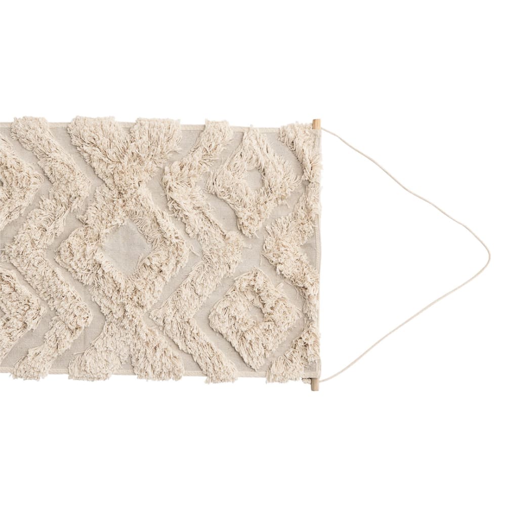 ebuy24 Tapis mural à suspendre 50 x 80 cm hilda style contemporain Blanc Panneau De Particules