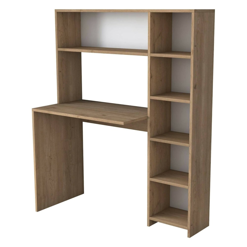 Dmora Schreibtisch in Eichenholzoptik, 113 x 40 x 142 cm style modern Braun