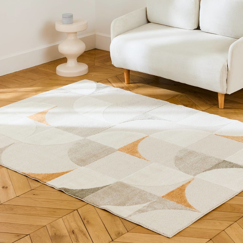 Tapis intérieur motifs rétro poils ras 120 x 170cm — vue 4