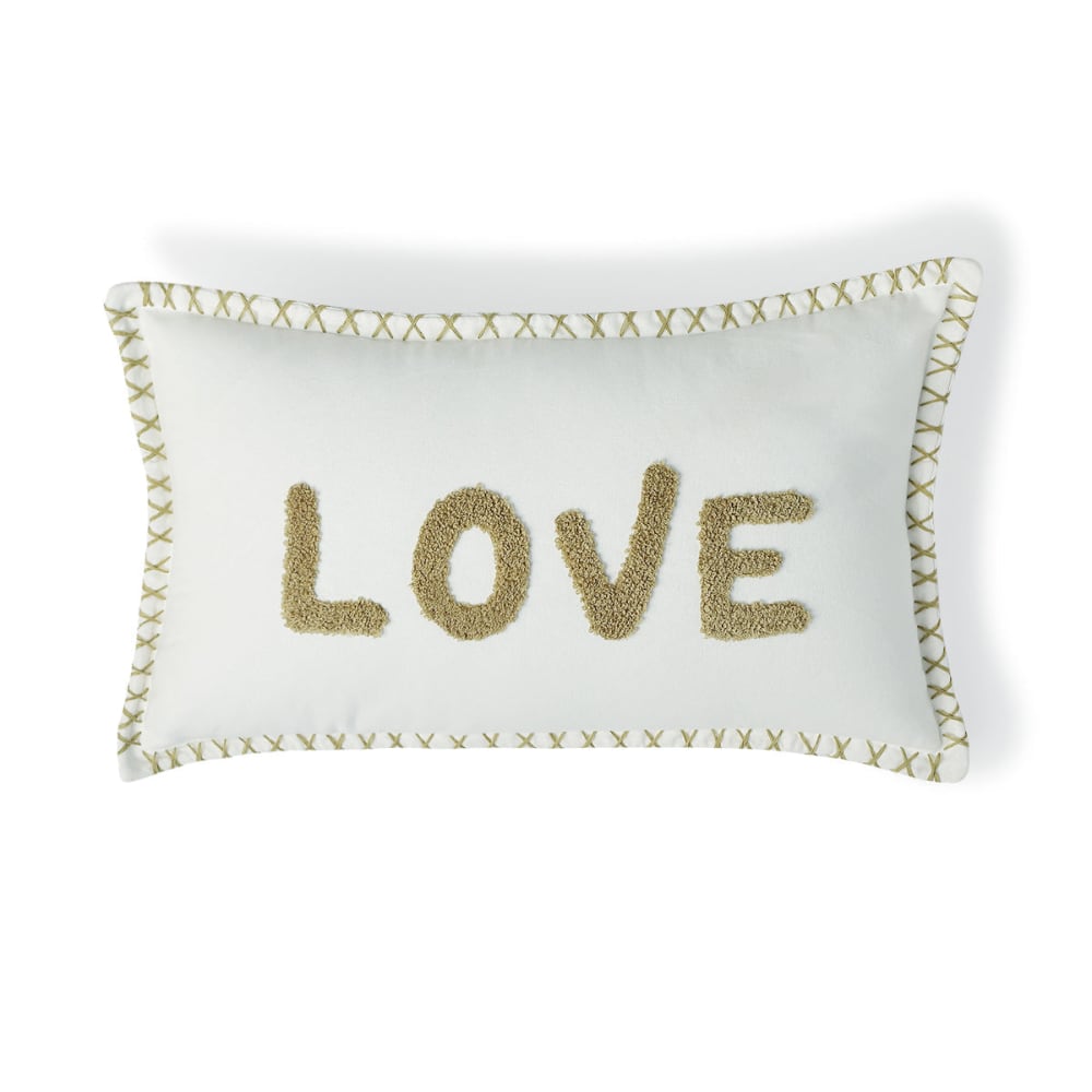 Febronie Housse de coussin toile de coton 50x30 sable style classique chic Beige Certifié Oeko-Tex