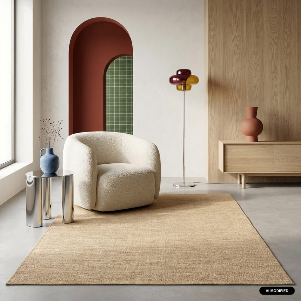 Tapis intérieur/extérieur effet jute coloris naturel 120x170cm i